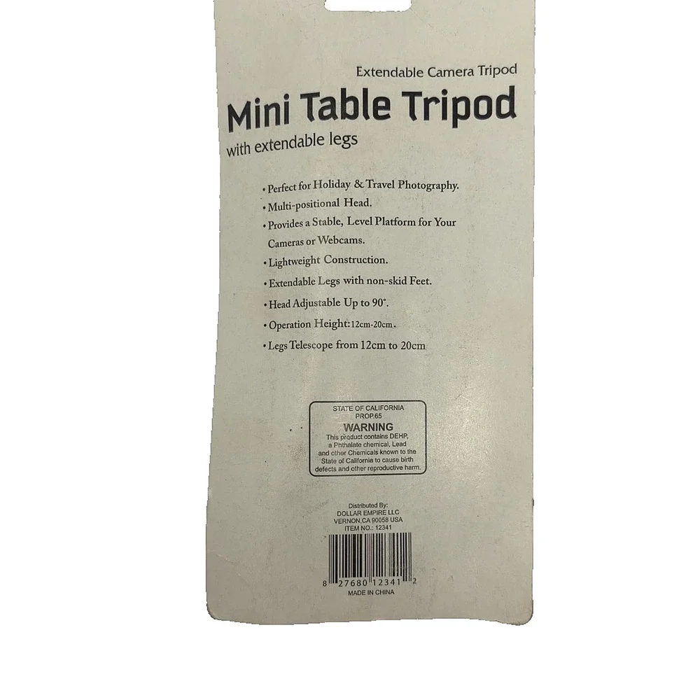 FamilyMaid Mini Table Tripod Extendable Legs Camera Tripod NOS